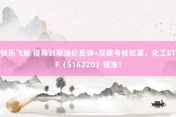 快乐飞艇 寝兵到期油价反弹+双碳考核收紧，化工ETF（516220）领涨！